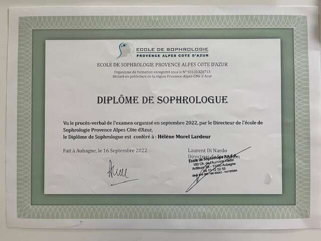 Certification en NAPSOthérapie d'Hélène Lardeur